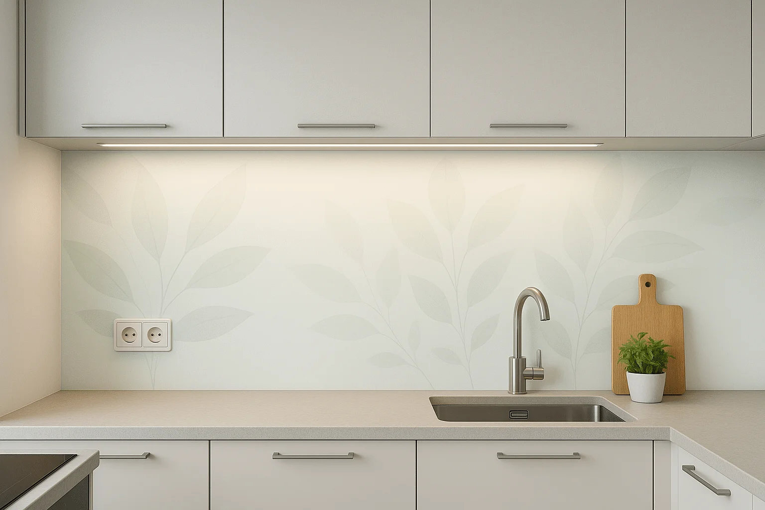 Küchenrückwand aus Glas oder Edelstahl